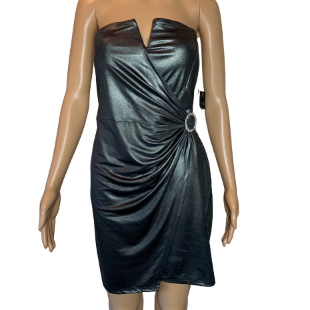 NWT TRIXX Grey Strapless Mini Party Dress